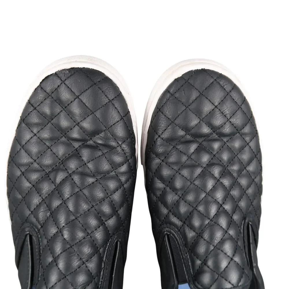 Daily Shoes Womens 11 Sneakers Slip On Quilted Black Casual Trainers Lifestyle